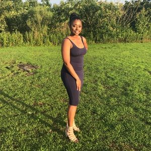 Navy Blue Dress- Stretches